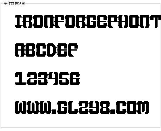 IronforgePHONT字体