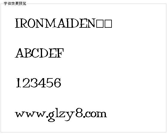 IRONMAIDEN字体