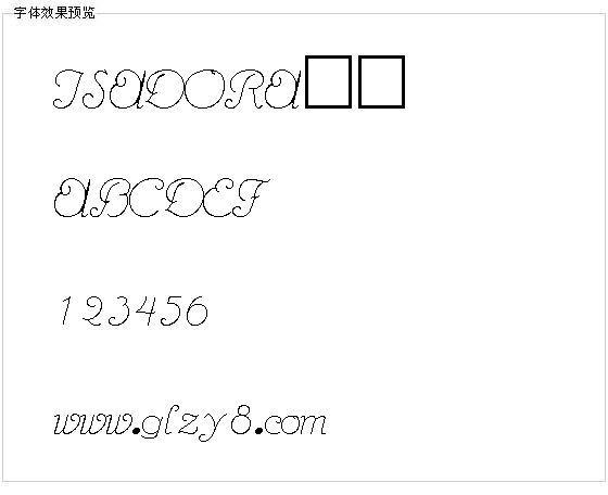 ISADORA字体