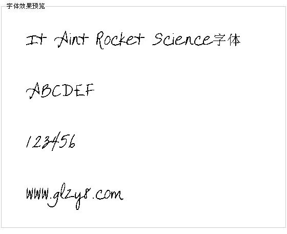 It Aint Rocket Science字体