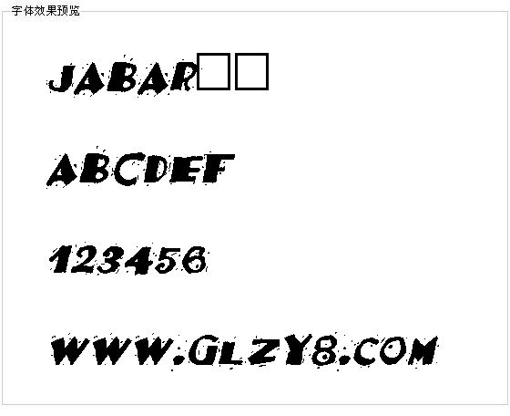 JABAR字体