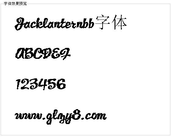 Jacklanternbb字体