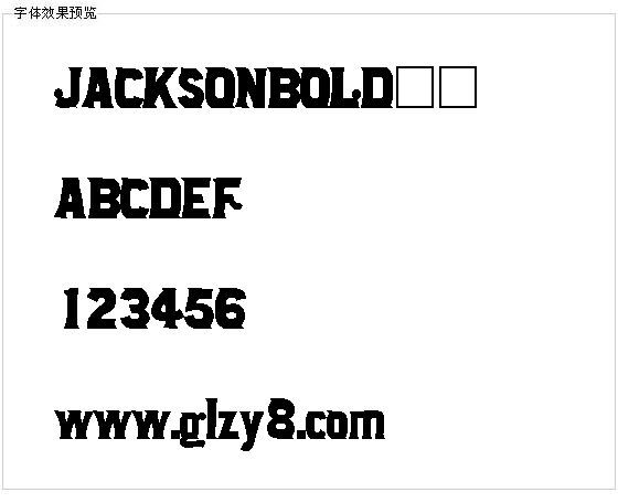 JACKSONBOLD字体