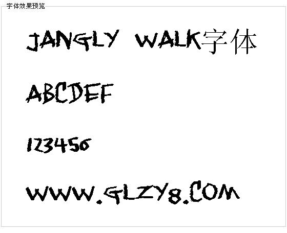 Jangly walk字体