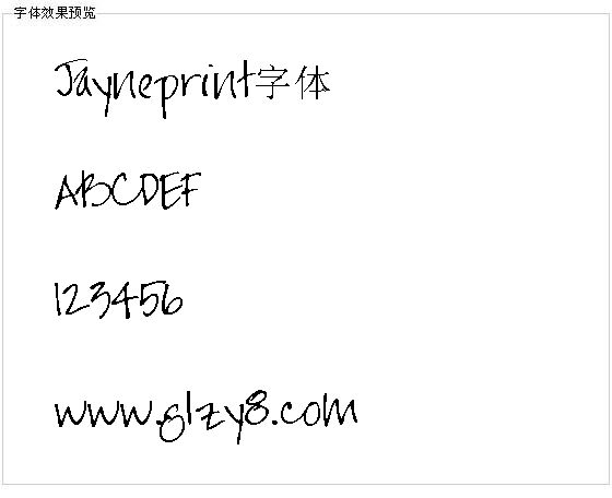 Jayneprint字体