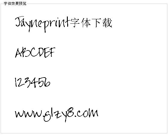 Jayneprint字体下载