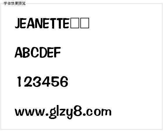 JEANETTE字体