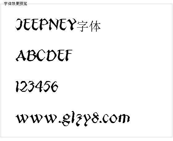 JEEPNEY字体