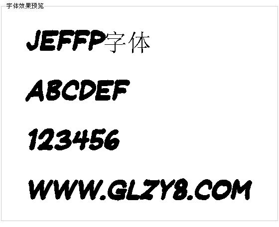 Jeffp字体