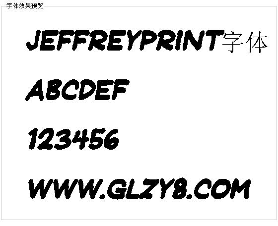 Jeffreyprint字体