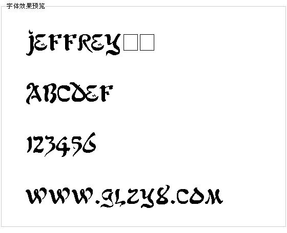 JEFFREY字体