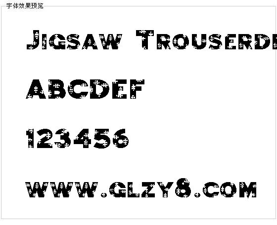 Jigsaw Trouserdrop字体