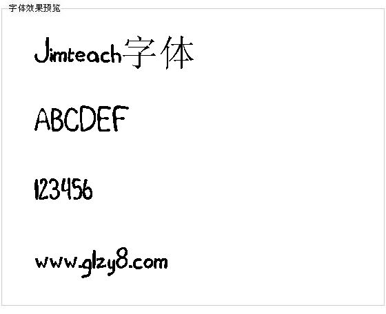 Jimteach字体