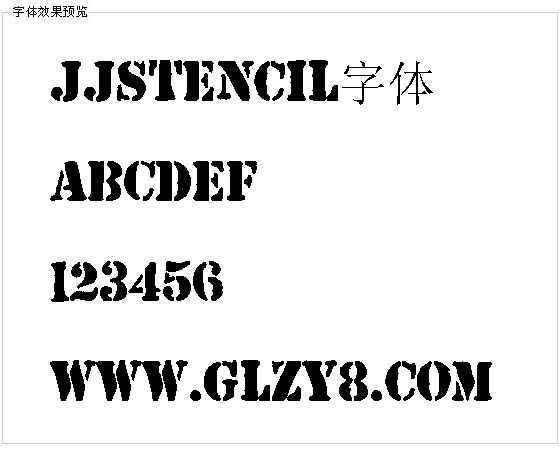 JJStencil字体