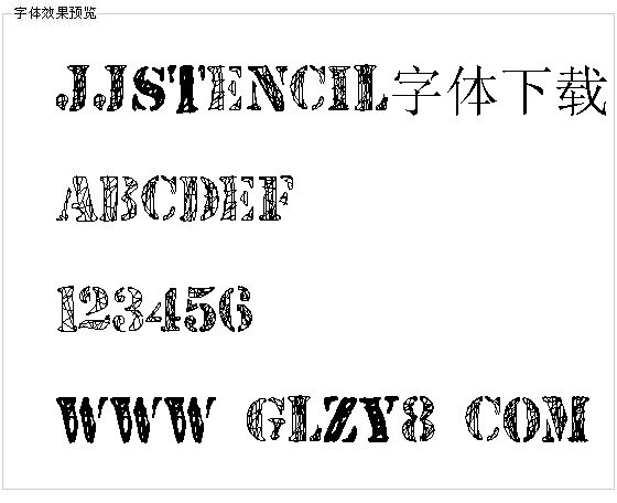 Jjstencil字体下载