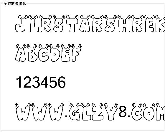 Jlrstarshrek字体