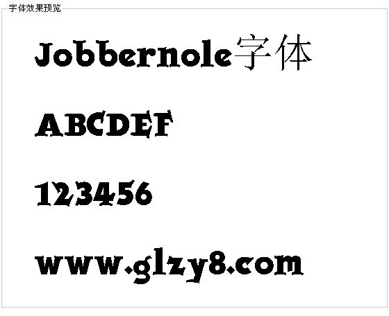 Jobbernole字体