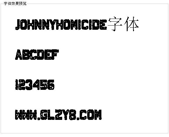 Johnnyhomicide字体