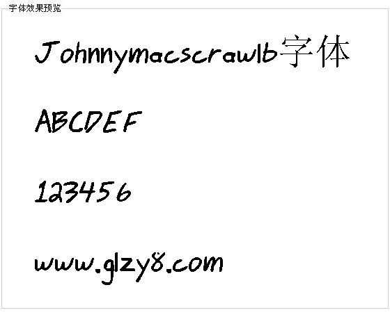 Johnnymacscrawlb字体