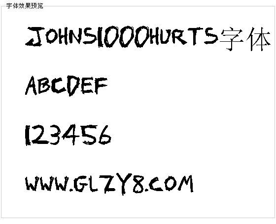 Johns1000hurts字体