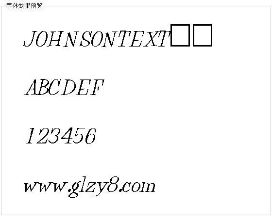 JOHNSONTEXT字体