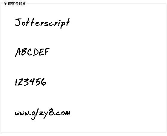 Jotterscript字体