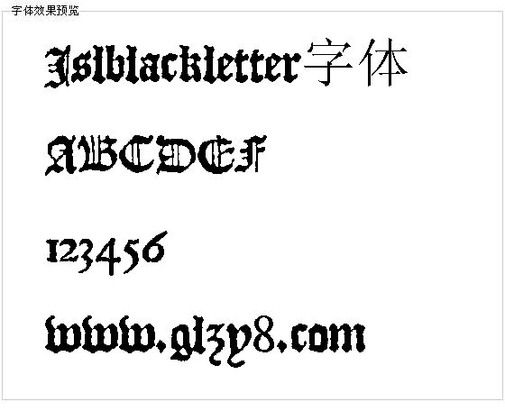 Jslblackletter字体