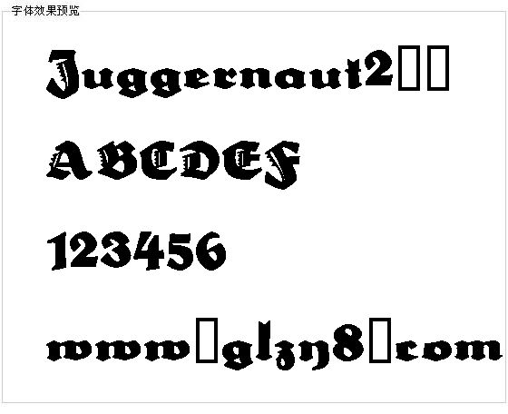 Juggernaut2字体