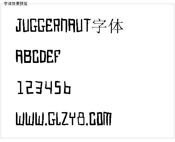 Juggernaut字体