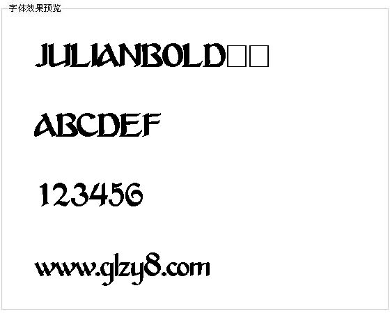 JULIANBOLD字体