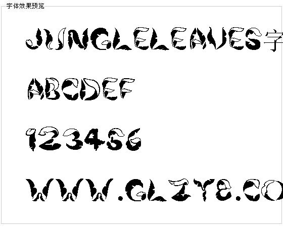 Jungleleaves字体