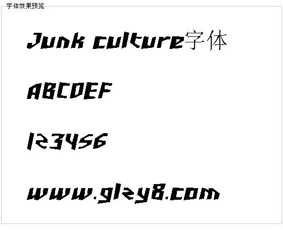 Junk culture字体