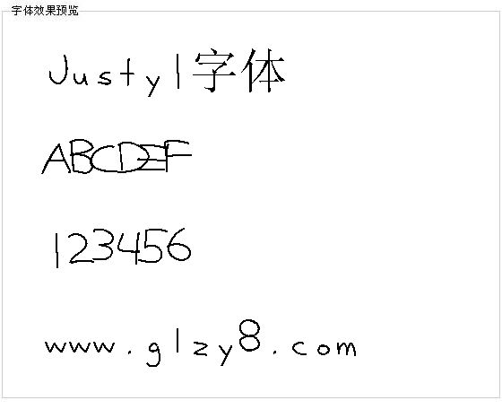 Justy1字体