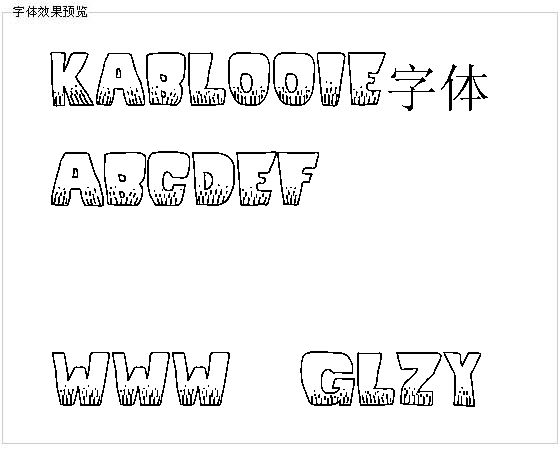 Kablooie字体