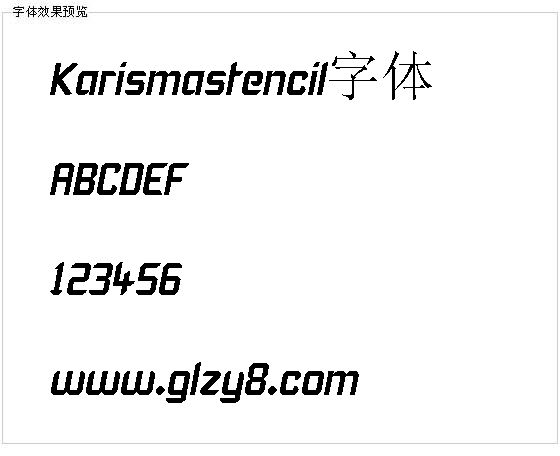 Karismastencil字体