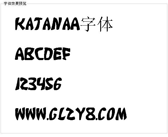 KatanaA字体