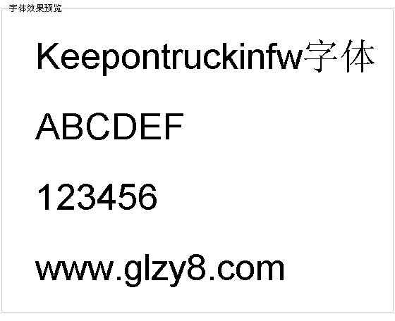 Keepontruckinfw字体