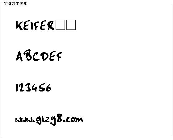 KEIFER字体