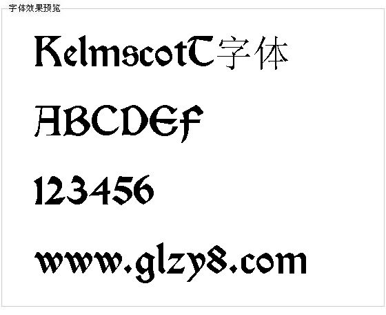 KelmscotT字体