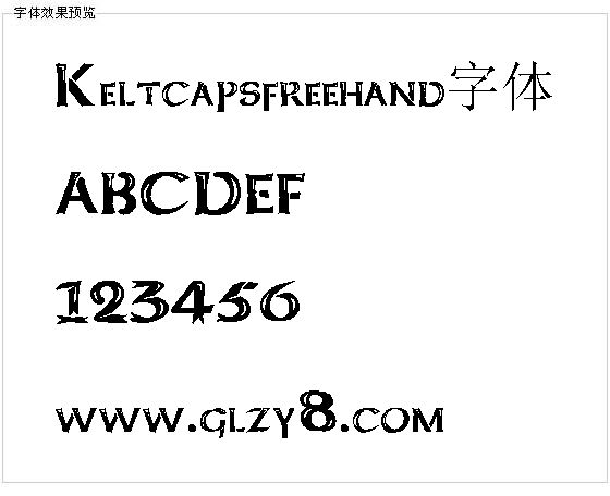 Keltcapsfreehand字体