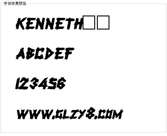 KENNETH字体