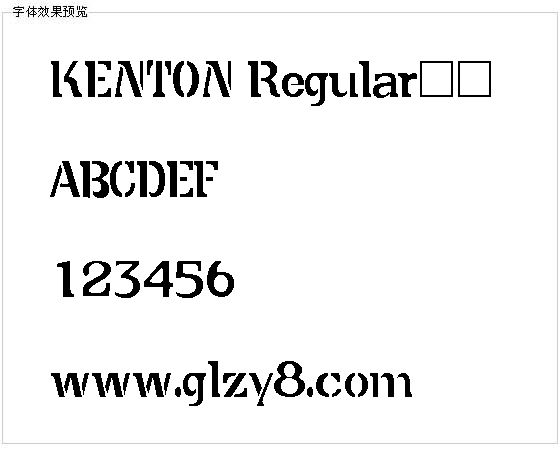 KENTON Regular字体