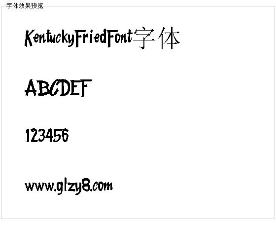 KentuckyFriedFont字体