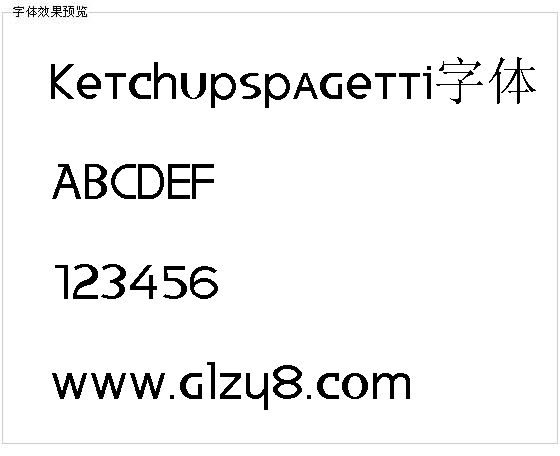 Ketchupspagetti字体