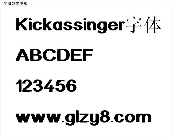 Kickassinger字体