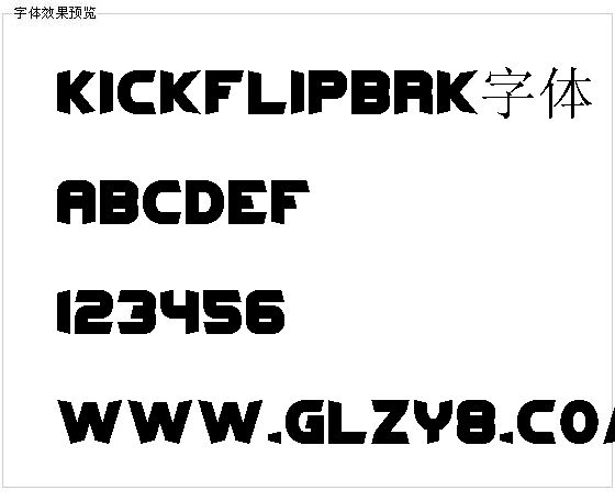 Kickflipbrk字体