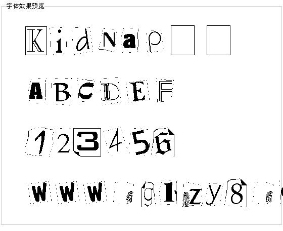 Kidnap字体