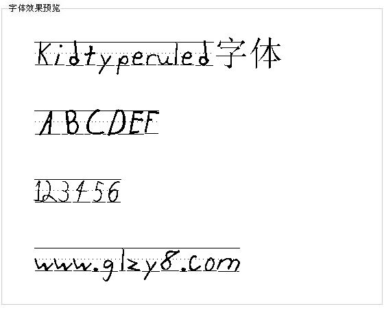 Kidtyperuled字体