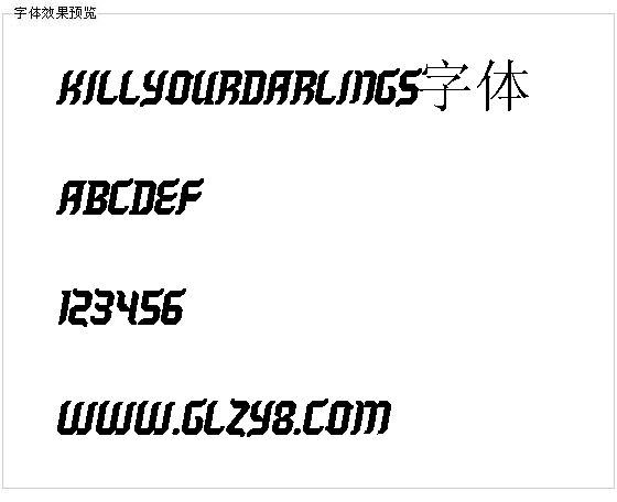 Killyourdarlings字体