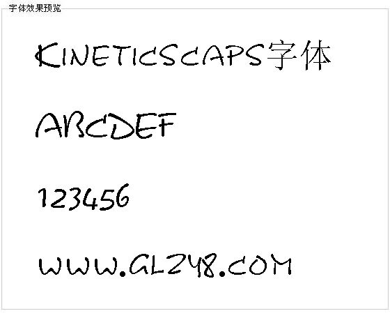 Kineticscaps字体